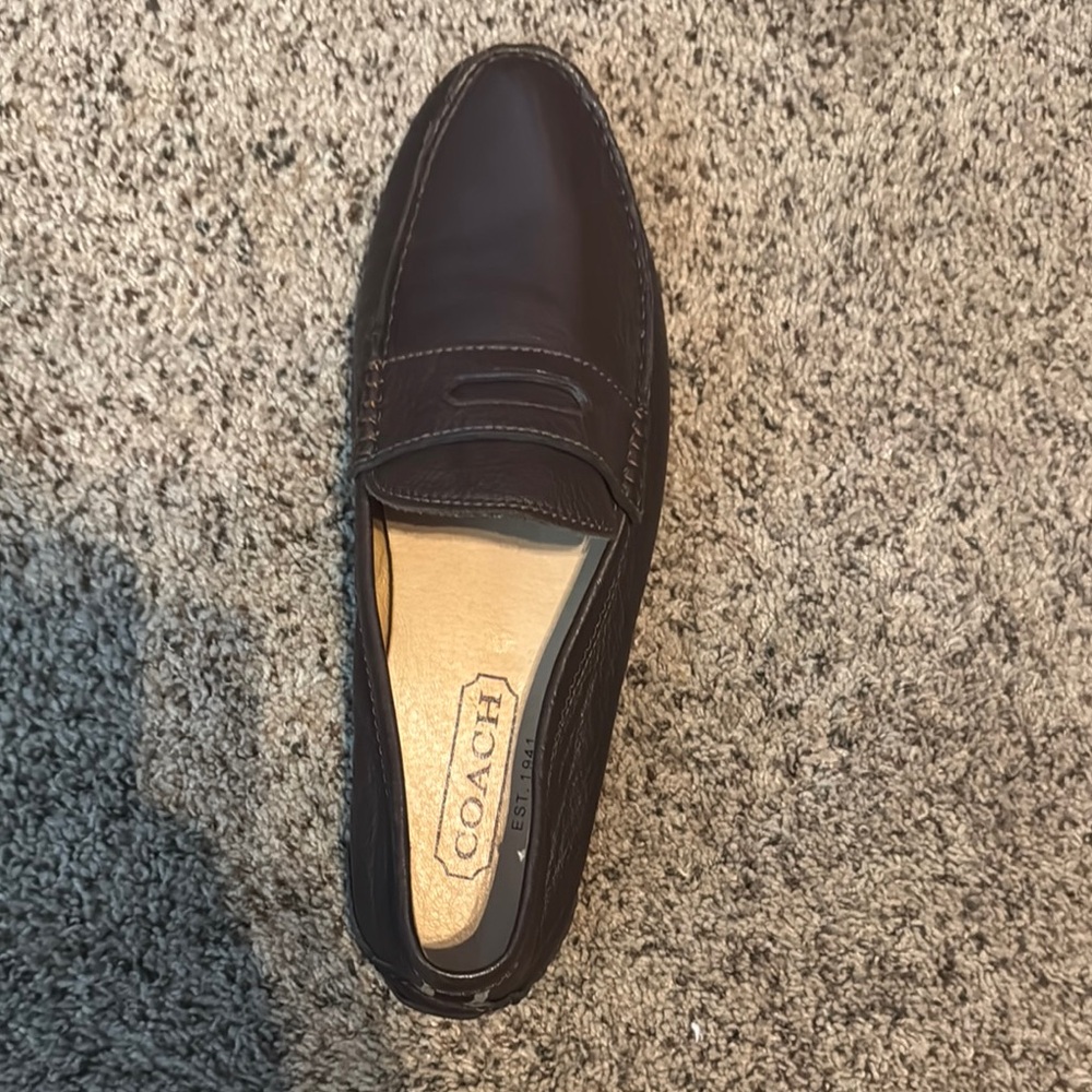 Coach Brown Leather Loafers - Picture 2 of 6